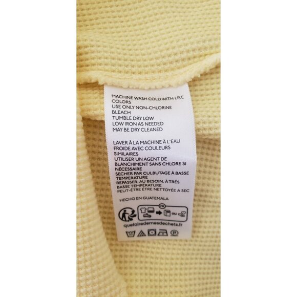 NEW WE THE FREE BY FREE PEOPLE EASY DOES IT TEE LONG SLEEVE YELLOW SMALL - Picture 7 of 8